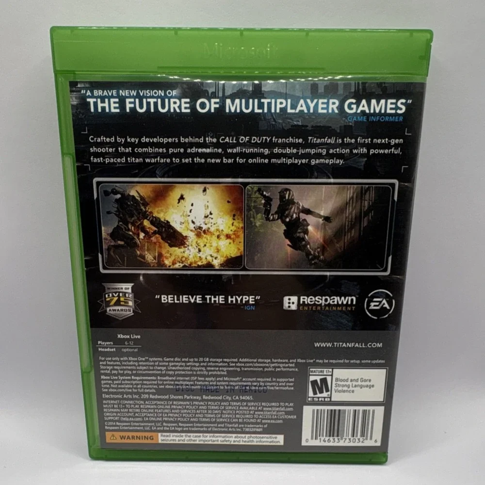 Xbox Titanfall Electronic Arts Shooter Action‎ Multiplayer Manual Included NTSC